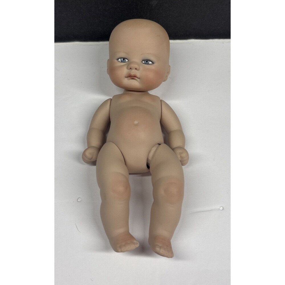 Vtg Lorraine Defeno Bisque  Baby Doll 6.75" Made in the USA Blue Eyes Jointed